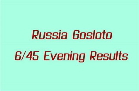 russia evening results history